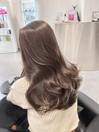 ロング カラー 心斎橋/ブリーチなし 髪質改善/レイヤーのヘアスタイル