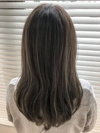 セミロング バレイヤージュ 藤沢 髪質改善 竹内ケンゴのヘアスタイル
