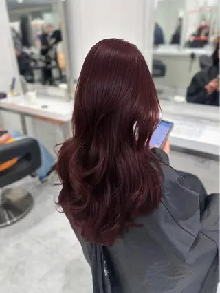 ロング 🎀暖色カラー🎀 韓国ヘア まなかのヘアスタイル