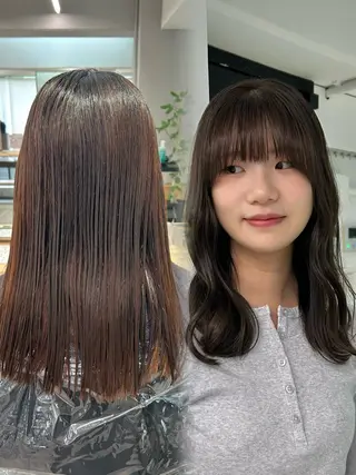 ミディアム カラー lomalia moekaのヘアスタイル