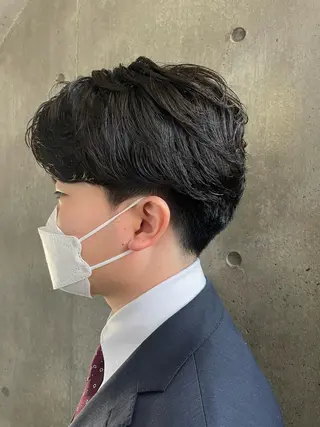 パーマ メンズ もりたみかこ 美容師お休み中のヘアスタイル