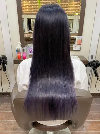 ロング カラー カットパーマ 🌀あさみのヘアスタイル