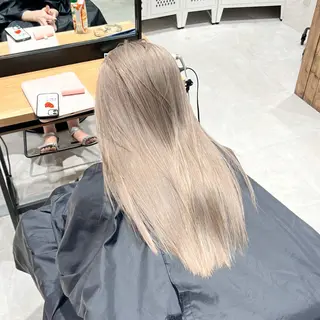 ロング カラー ムラ修正💎 艶髪ハイトーン💎のヘアスタイル