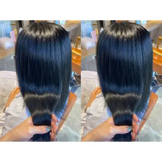 カラー 🩵盛れる顔周り/ 艶カラーemi🩵のヘアスタイル