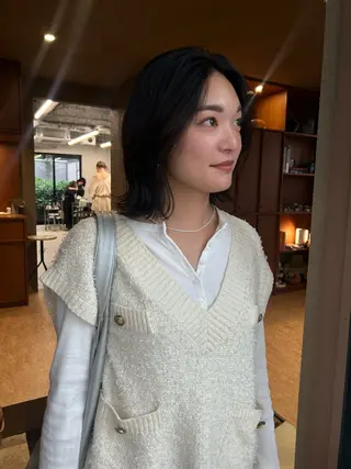 ミディアム カラー niina suzukiのヘアスタイル