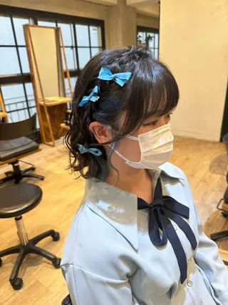 セミロング 新宿/顔周りカット +レイヤー＝しずく♩のヘアスタイル