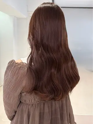ロング カラー 縮毛/くすみカラー Mariamu🌼のヘアスタイル