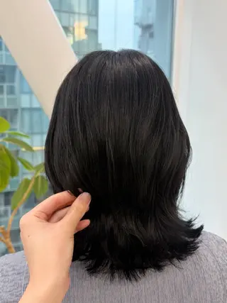 ミディアム カラー まあるいショートボブ 🐥廣瀬そらのヘアスタイル