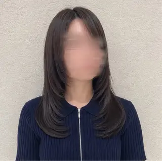 ミディアム カラー 前田 彩良のヘアスタイル