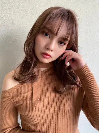 ロング カラー パーマ ARMONY秋山輝也 コテ巻き風パーマ特化のヘアスタイル