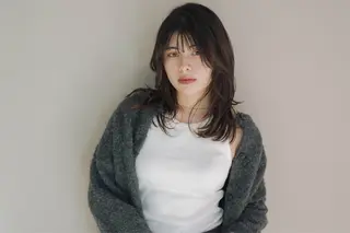 ミディアム ナチュラル*艶* 蒲生四丁目*山保美月のヘアスタイル