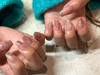 ネイル 韓国/ワンホン/長さ 出しつけ放題🎀のネイルデザイン