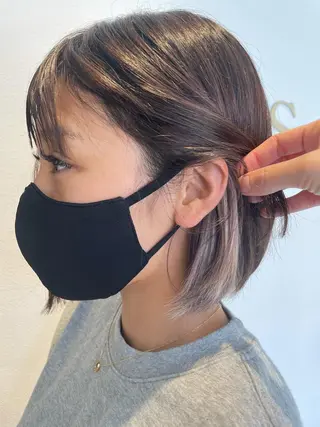 ミディアム カラー パーマ ヘアアレンジ メンズ キッズ ネイル マツエク・マツパ 🦋高瀬寛菜🦋 韓国レイヤーのヘアスタイル