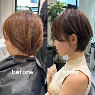 ショート 縮毛矯正/レイヤー taiga🧡のヘアスタイル