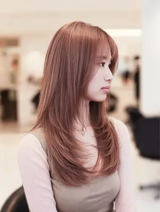ロング パーマ ハイトーンカラー が絶対可愛い✨泰聖✨のヘアスタイル