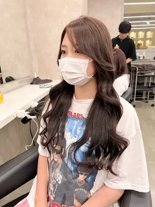 ロング カラー パーマ ヘアアレンジ メンズ 上品＆韓国風 🥀海心🥀のヘアスタイル