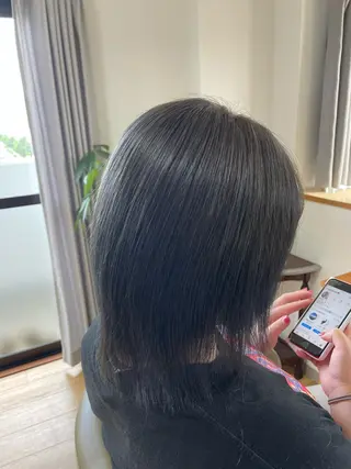 ミディアム カラー パーマ Yuki @美容室あのんのヘアスタイル