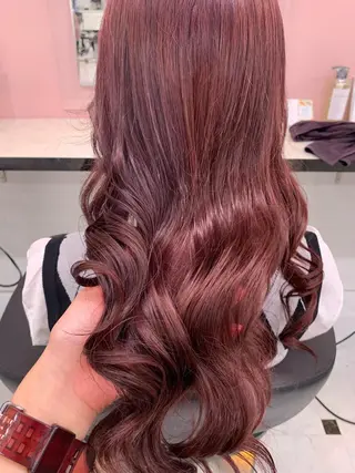セミロング カラー ヘアアレンジ ネイル 💕上野美容師☁ ブリーチ💖サワのヘアスタイル