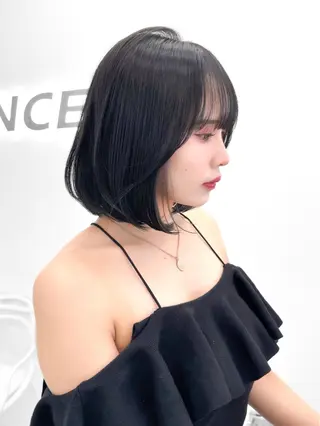 ショート カラー ヘアアレンジ 縮毛矯正🤍 盛れるボブ/ひかりのヘアスタイル