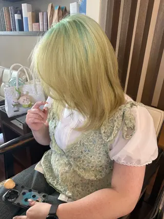 ミディアム カラー タム 河原町のヘアスタイル