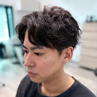 ショート パーマ 大人メンズスタイル 小林秀徳のヘアスタイル