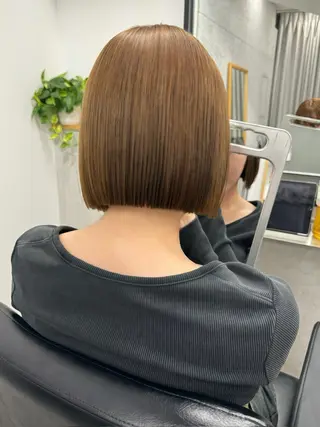ショート ボブ/レイヤーカット 縮毛矯正/コウキ新宿のヘアスタイル