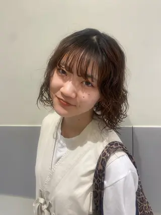 ミディアム パーマ パーマ/レイヤー Marin💟のヘアスタイル