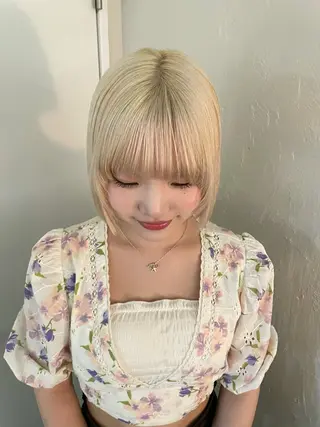 ショート カラー mana/ハイトーン /ヘアセット🎀のヘアスタイル
