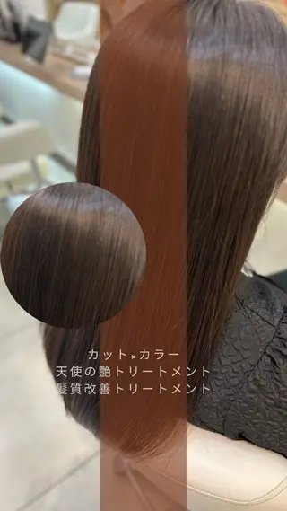 ロング カラー 縮毛矯正/髪質改善/ 艶髪ササキナツミのヘアスタイル