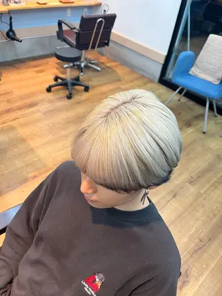 ショート カラー メンズ 🫧ハイトーン/ ブリーチ🫧白石航汰のヘアスタイル