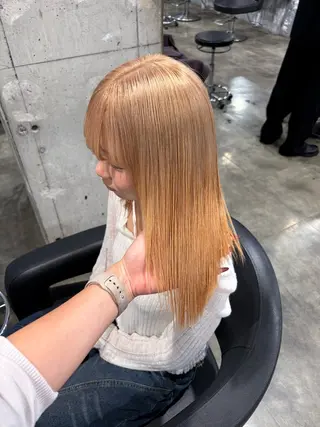ミディアム カラー ハイトーン 横浜💞ミオのヘアスタイル