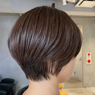 ショート カラー ひなた/elima 調布/暖色カラーのヘアスタイル