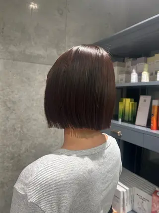ショート カラー 透明感カラー/縮毛/ chino🍀のヘアスタイル