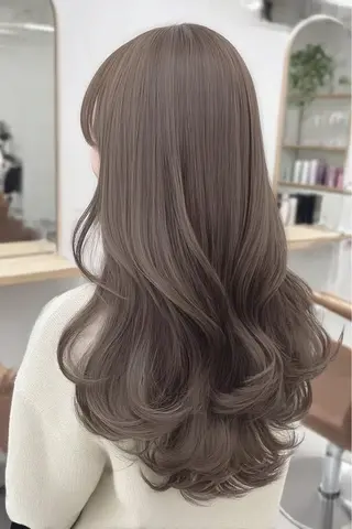 ロング カラー 韓国×艶ハイトーンが かわいい✨️リオ🍒のヘアスタイル