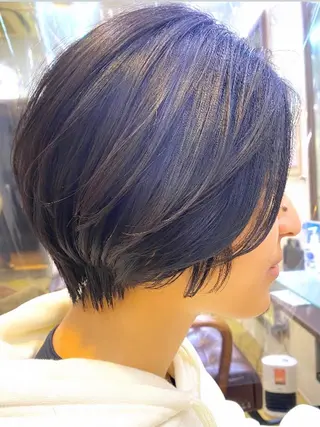 ショート 女性目線でつくる ボブ縮毛矯正のヘアスタイル