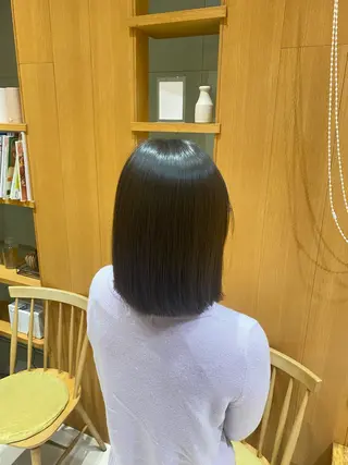 ショート パーマ 💎ツヤ髪ストレート カラー💎かのんのヘアスタイル