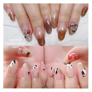 ミディアム ネイル 🐾enen style 🐾のネイルデザイン