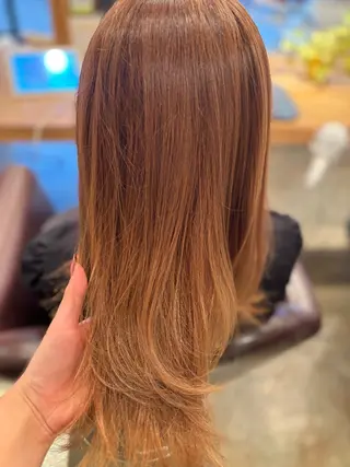 ロング カラー 髪質改善カラー ベージュ🤎YUMEのヘアスタイル