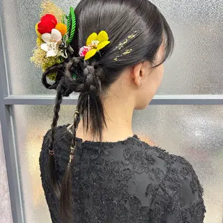 セミロング ヘアアレンジ SHANTi 飯塚 ヘアセット/髪質改善のヘアスタイル