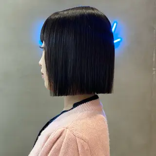 ショート パーマ 髪質改善縮毛矯正 ボブレイヤーRINAのヘアスタイル