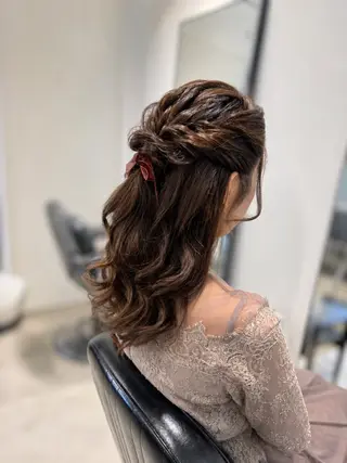 ミディアム カラー パーマ 透明感カラー✂︎ /縮毛矯正/YUKAのヘアスタイル