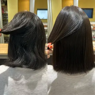 ショート パーマ hubhair レイヤー/透明感のヘアスタイル