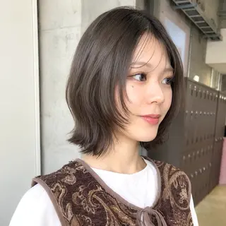 ミディアム カラー 韓国レイヤー🇰🇷 メンズ 細江美紅のヘアスタイル