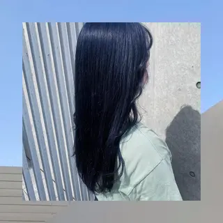 ロング カラー ヘアアレンジ 韓国レイヤーカット/ 儚げカラーチナツのヘアスタイル