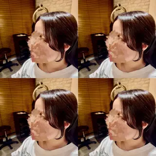 ミディアム エクステ×髪質改善× 𝑺𝑬𝑵𝑹𝑰のヘアスタイル
