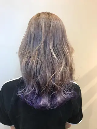 ロング カラー シールエクステ⭐️ オオミタクヤのヘアスタイル