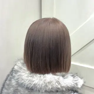 ミディアム カラー 横浜パーマ🌐ボブ✨ 暖色カラーもえかのヘアスタイル