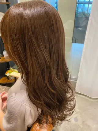 セミロング カラー 田中 アキオのヘアスタイル