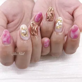 ネイル モチの良さ◉ フィルインネイル♡のネイルデザイン