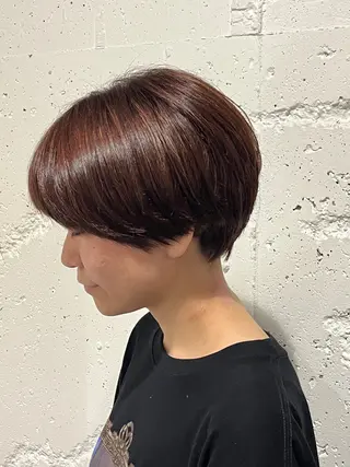 ショート カラー パーマ 中居 蒼士のヘアスタイル